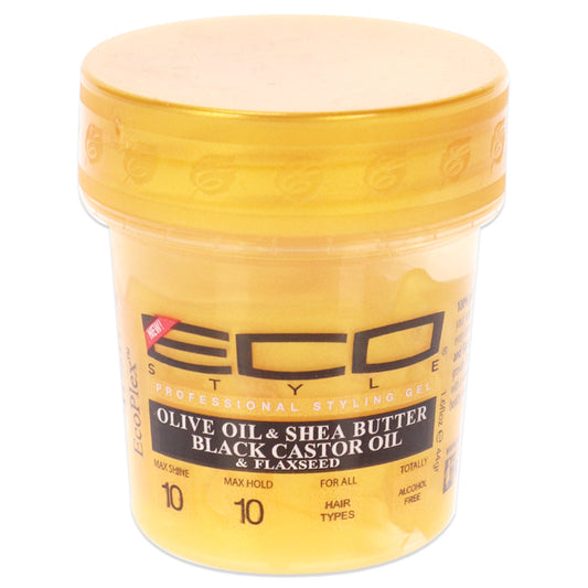 Eco Style Gel - Olive Oil and Shea Butter Black Castor Oil and Flaxseed by Ecoco for Unisex - 1.6 oz Gel