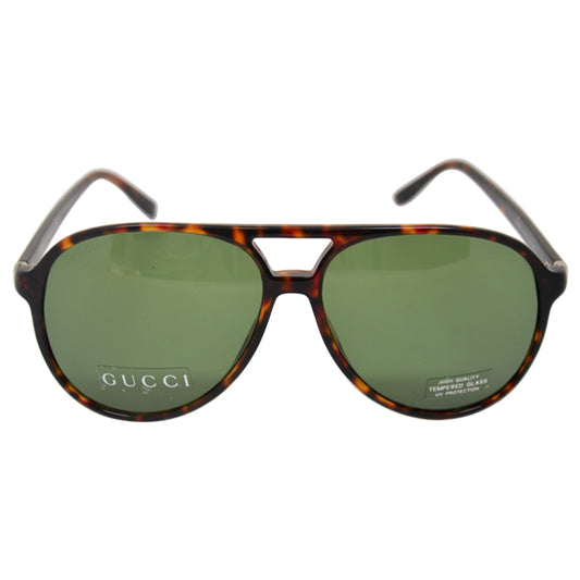 Gucci GG 1026/TVD-Dark Havana/Green by Gucci for Unisex - 59-14-140 mm Sunglasses