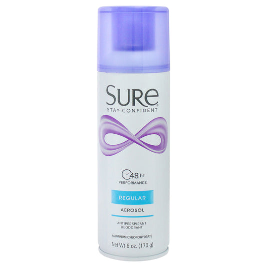 Aerosol Anti-Perspirant and Deodorant - Regular by Sure for Unisex - 6 oz Deodorant Spray