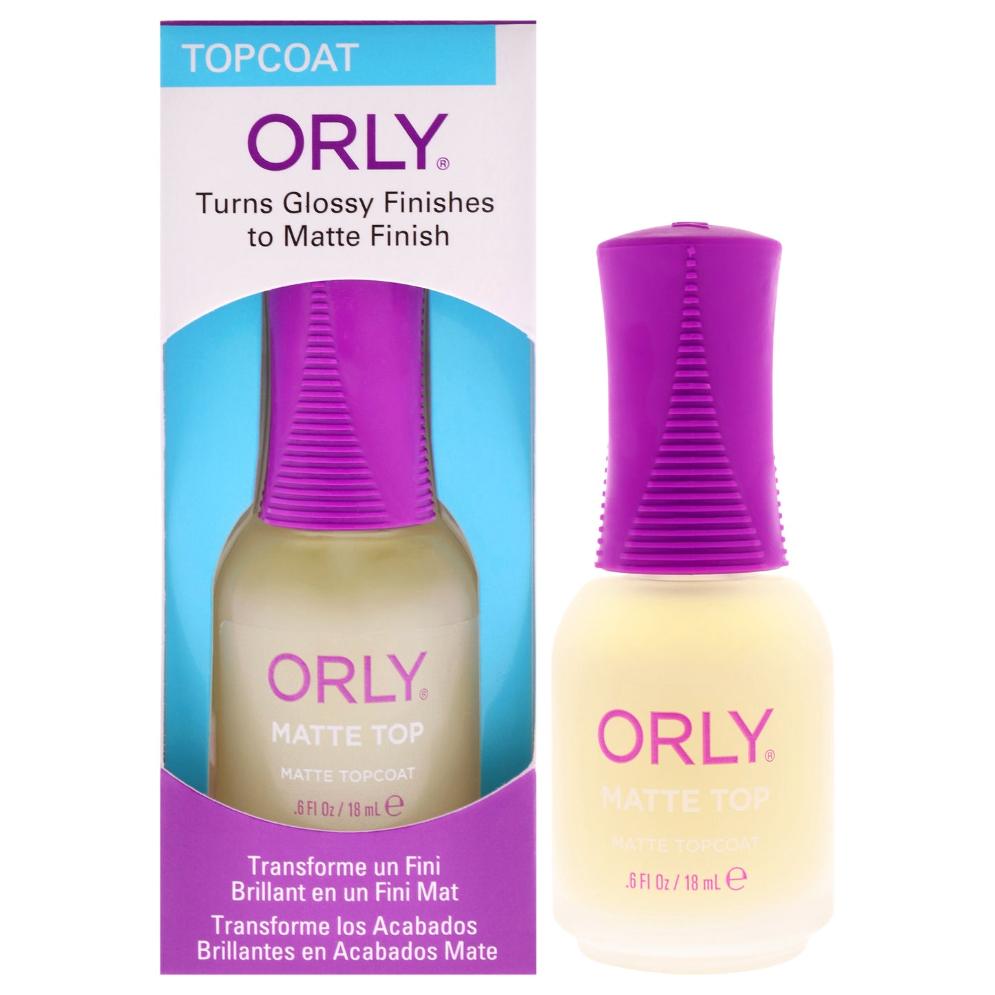 Matte Top Coat by Orly for Women - 0.6 oz Nail Polish