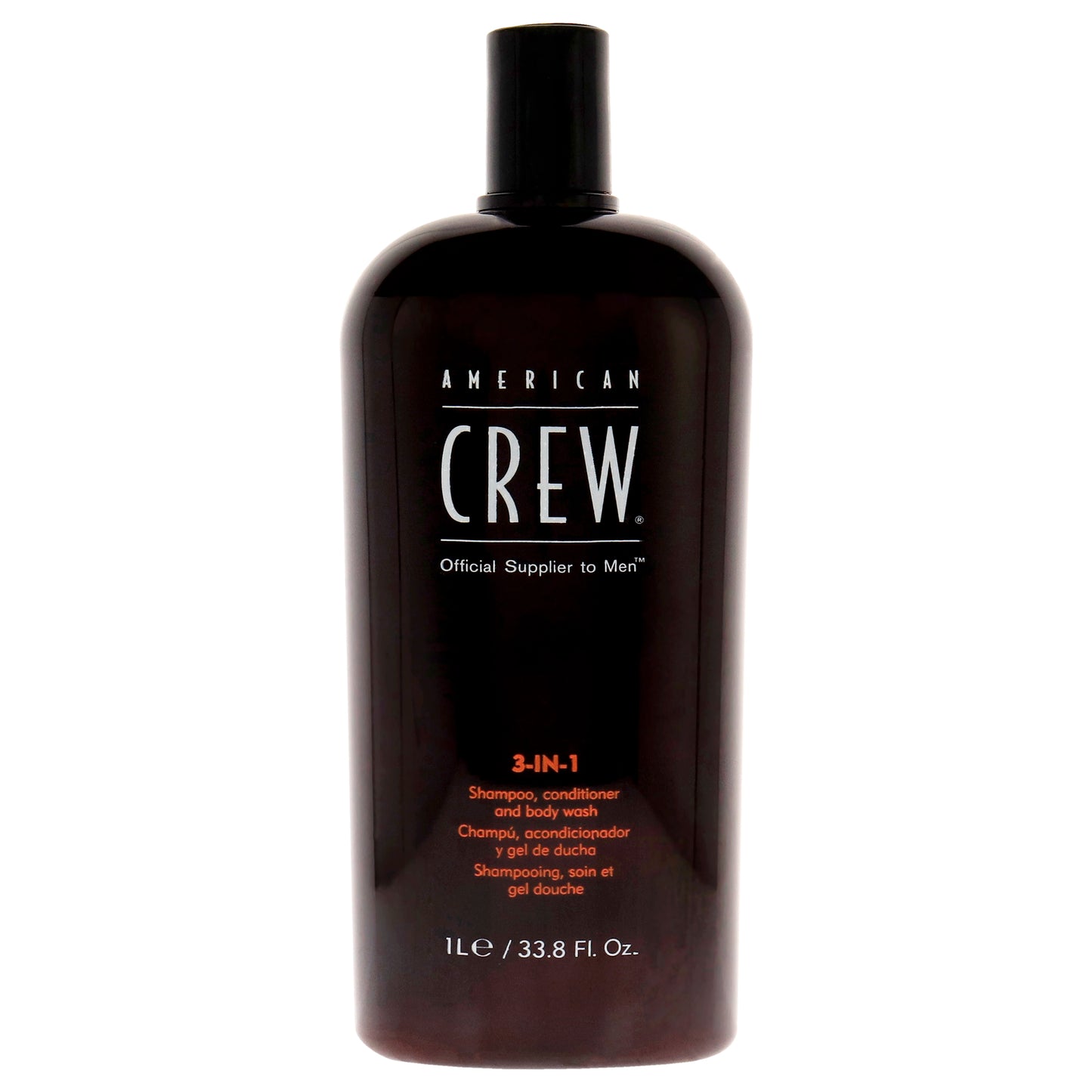 3-In-1 Shampoo, Conditioner and Body Wash by American Crew for Men - 33.8 oz Shampoo, Conditioner and Body Wash