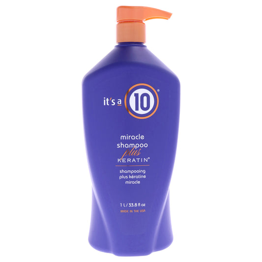 Miracle Shampoo Plus Keratin by Its A 10 for Unisex - 33 oz Shampoo