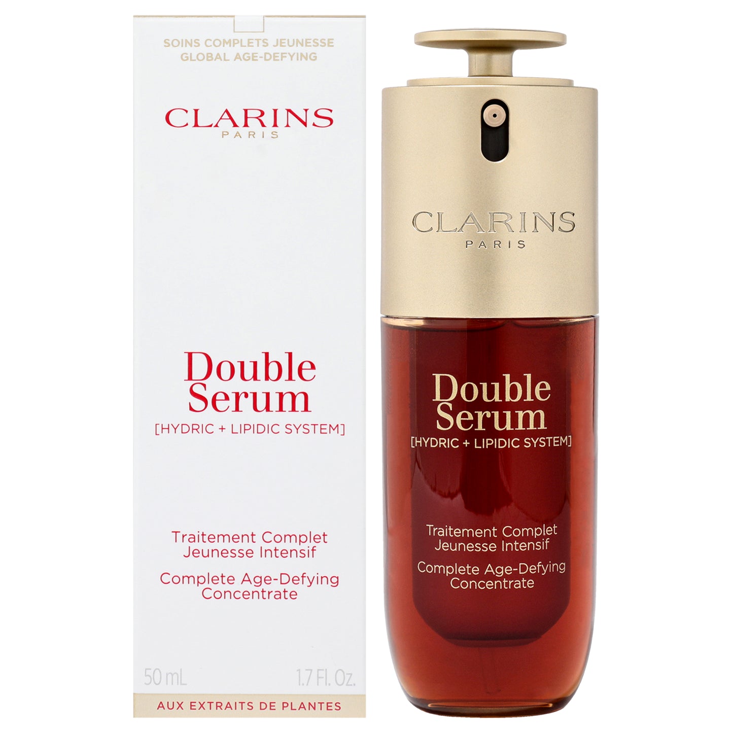 Double Serum Complete Age Control Concentrate by Clarins for Unisex - 1.7 oz Serum