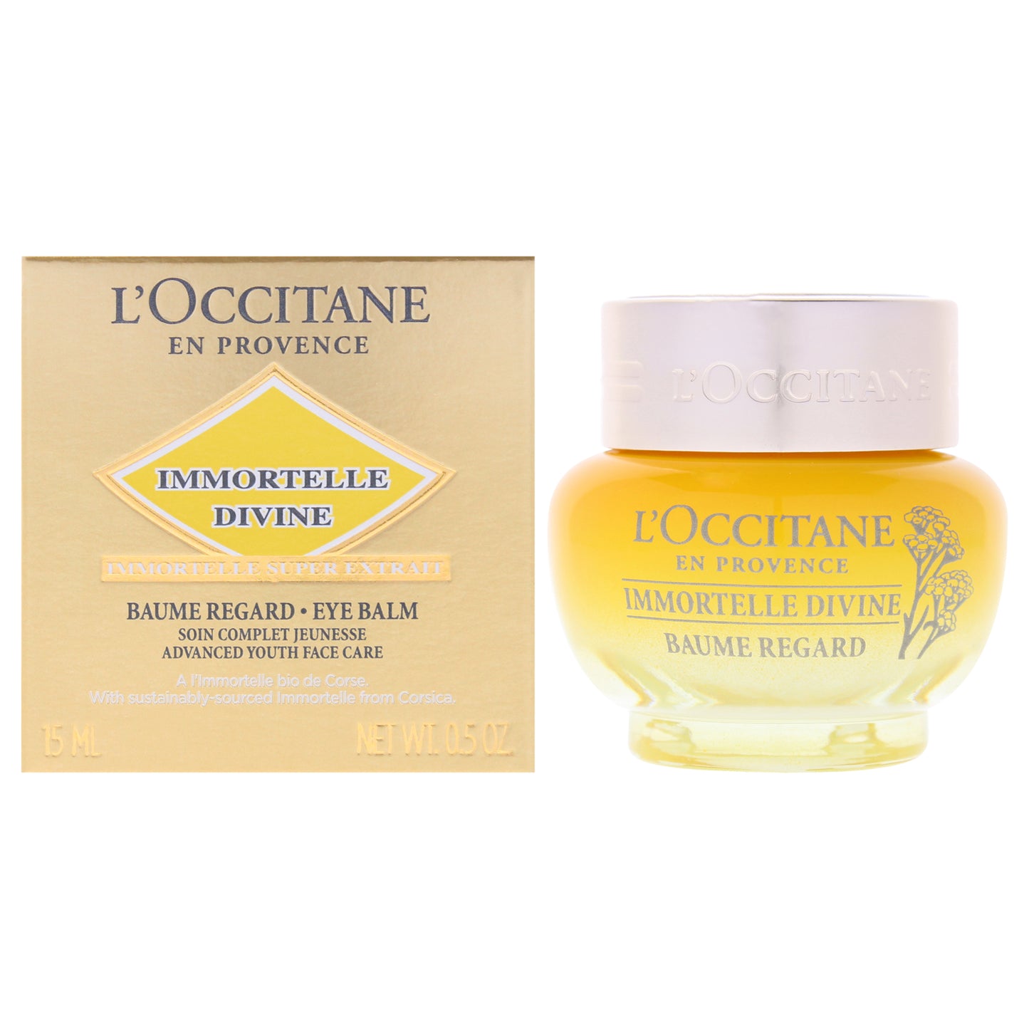 Immortelle Divine Eye Balm by LOccitane for Unisex - 0.5 oz Balm