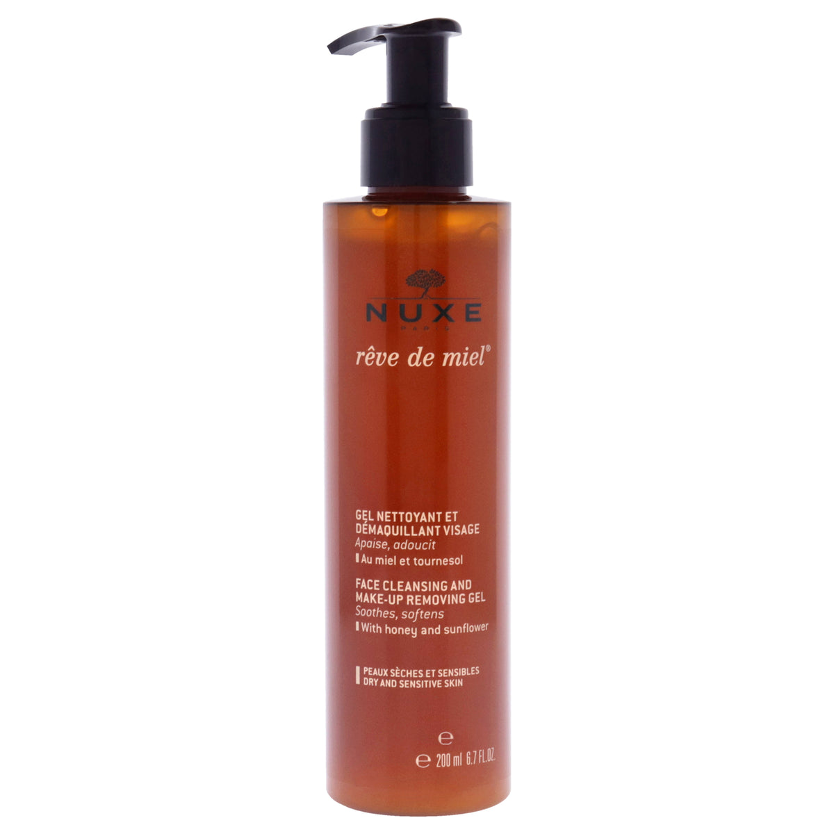 Reve De Miel - Face Cleansing and Make-Up Removing Gel by Nuxe for Unisex - 6.7 oz Gel