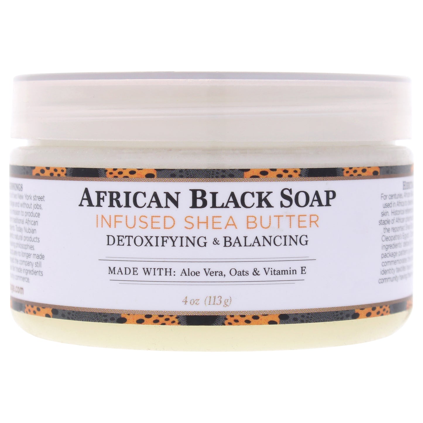 Shea Butter Infused with African Black Soap Extract by Nubian Heritage for Unisex - 4 oz Lotion