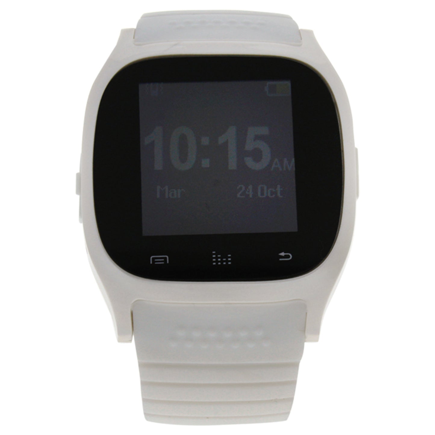 EK-B1 Montre Connectee Silicone Strap Smart Watch - White by Eclock for Men - 1 Pc Watch
