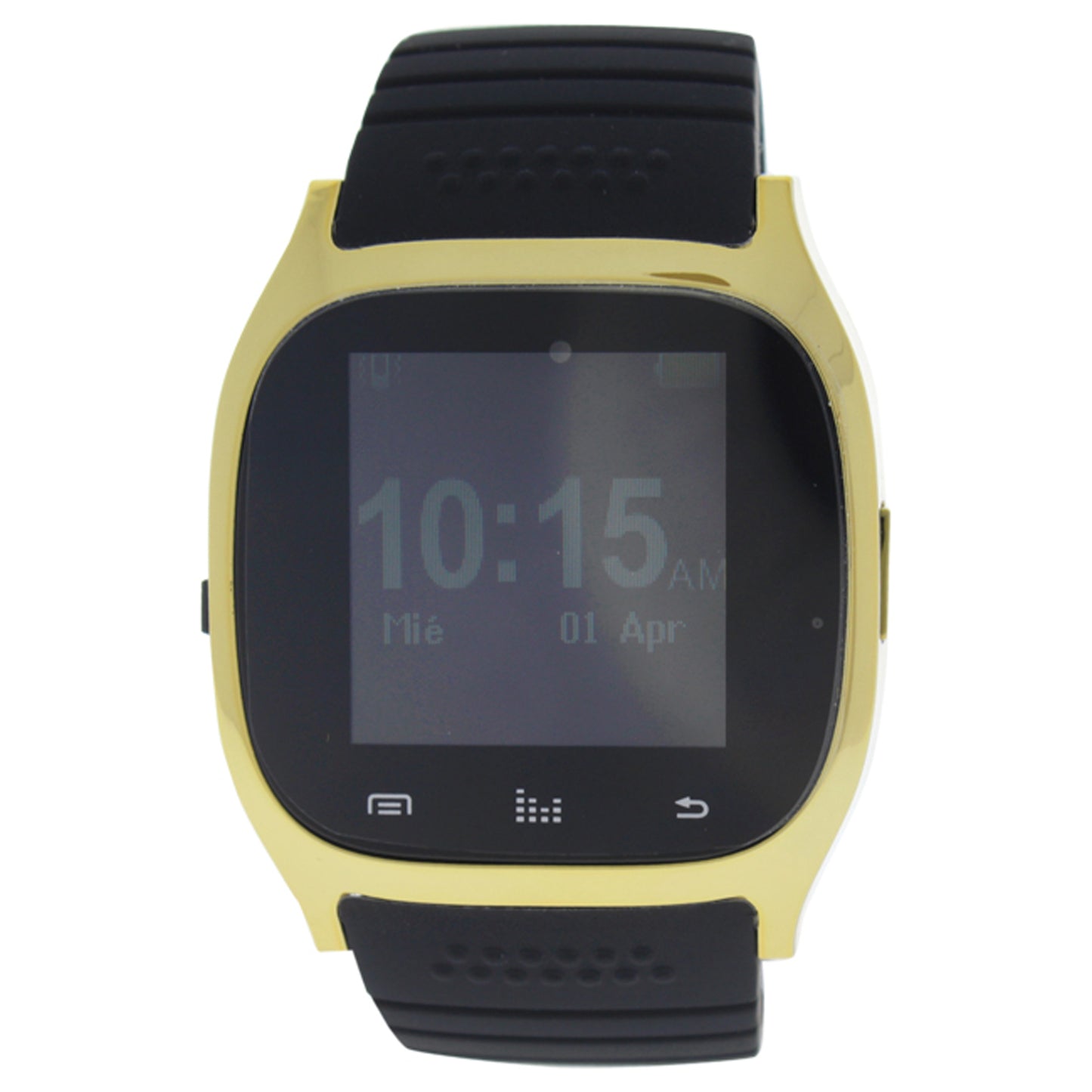 EK-B5 Montre Connectee Silicone Strap Smart Watch - Gold-Black by Eclock for Unisex - 1 Pc Watch