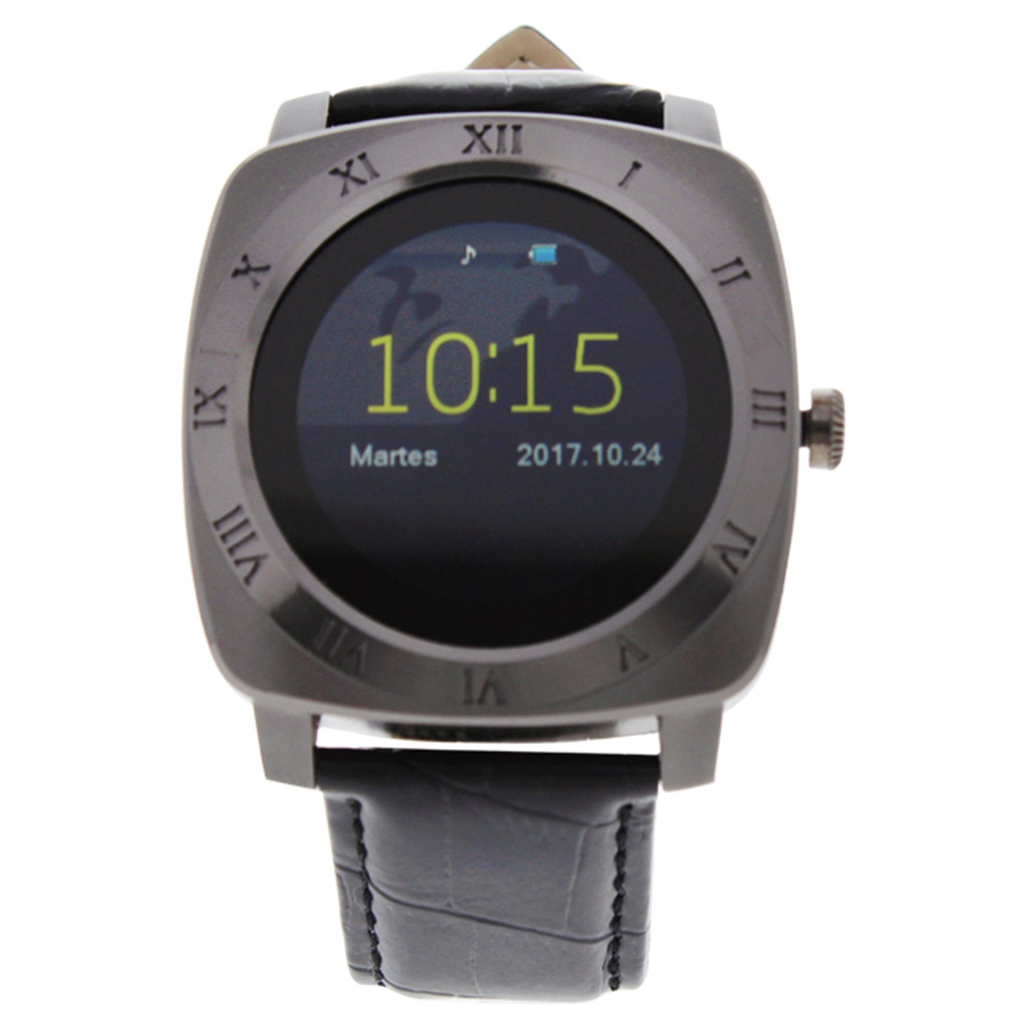 EK-F3 Montre Connectee Leather Strap Smart Watch - Black by Eclock for Unisex - 1 Pc Watch