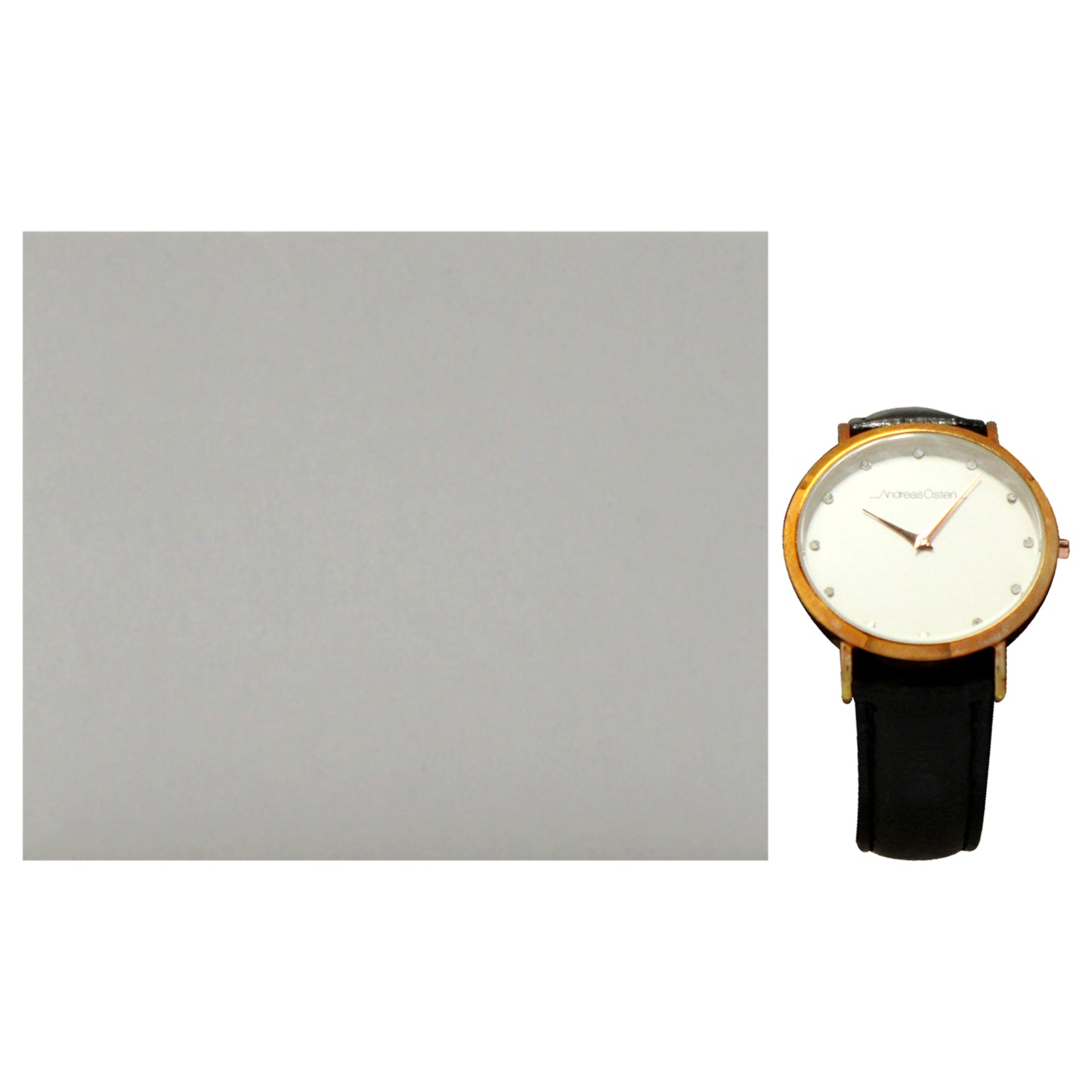 AO-13 Klassisk - Rose Gold-Black Leather Strap Watch by Andreas Osten for Women - 1 Pc Watch