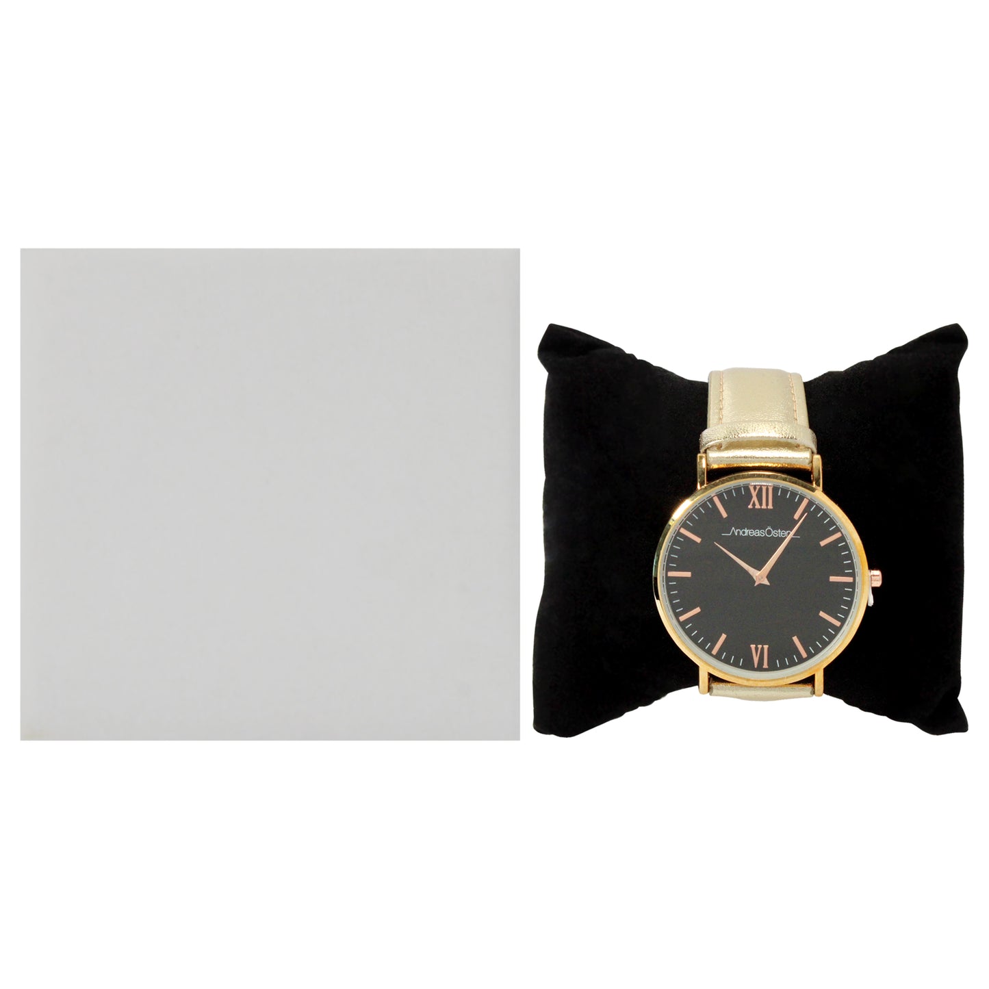 AO-187 Hygge - Gold-Black Leather Strap Watch by Andreas Osten for Women - 1 Pc Watch