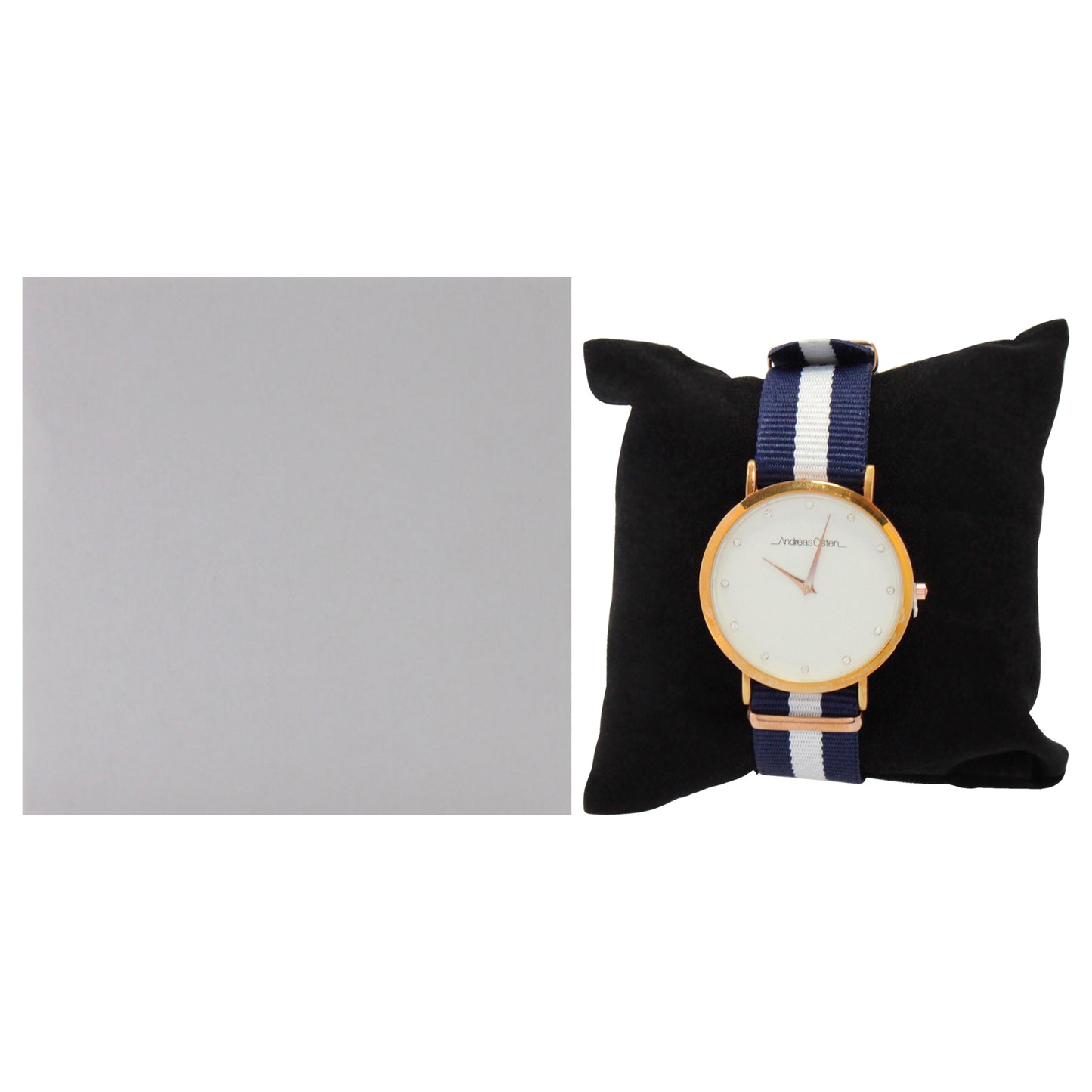 AO-19 Somand - Rose Gold-Navy Blue-White Nylon Strap Watch by Andreas Osten for Women - 1 Pc Watch