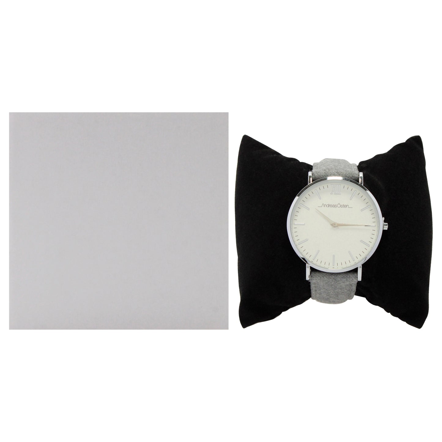 AO-194 Toutes - Silver-Grey Tweed Leather Strap Watch by Andreas Osten for Women - 1 Pc Watch