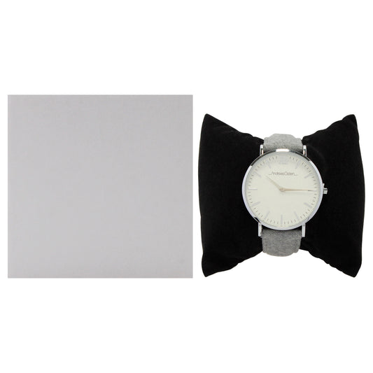 AO-194 Toutes - Silver-Grey Tweed Leather Strap Watch by Andreas Osten for Women - 1 Pc Watch