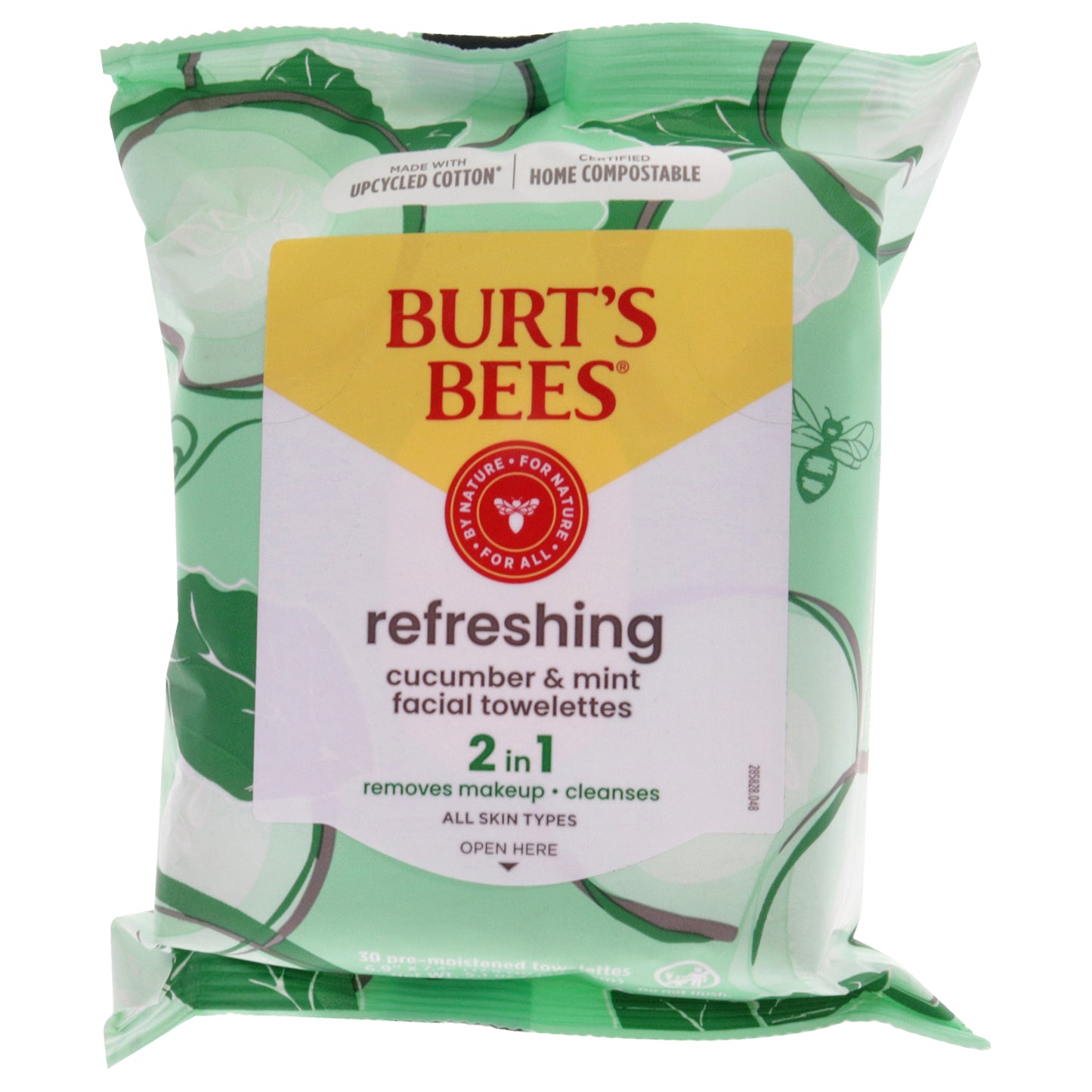 Facial Cleansing Towelettes - Cucumber and Mint by Burts Bees for Unisex - 30 Count Towelettes