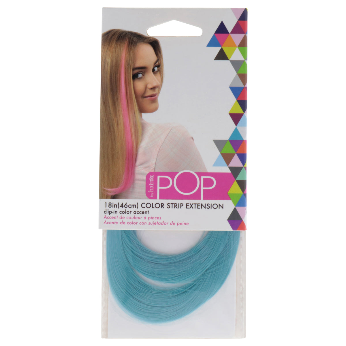Pop Color Strip Extension - Blue Frosting Light Blue by Hairdo for Women - 18 Inch Hair Extension