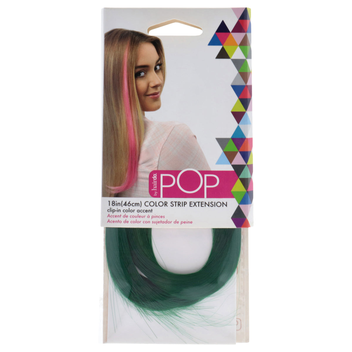Pop Color Strip Extension - Party Dress Green by Hairdo for Women - 18 Inch Hair Extension