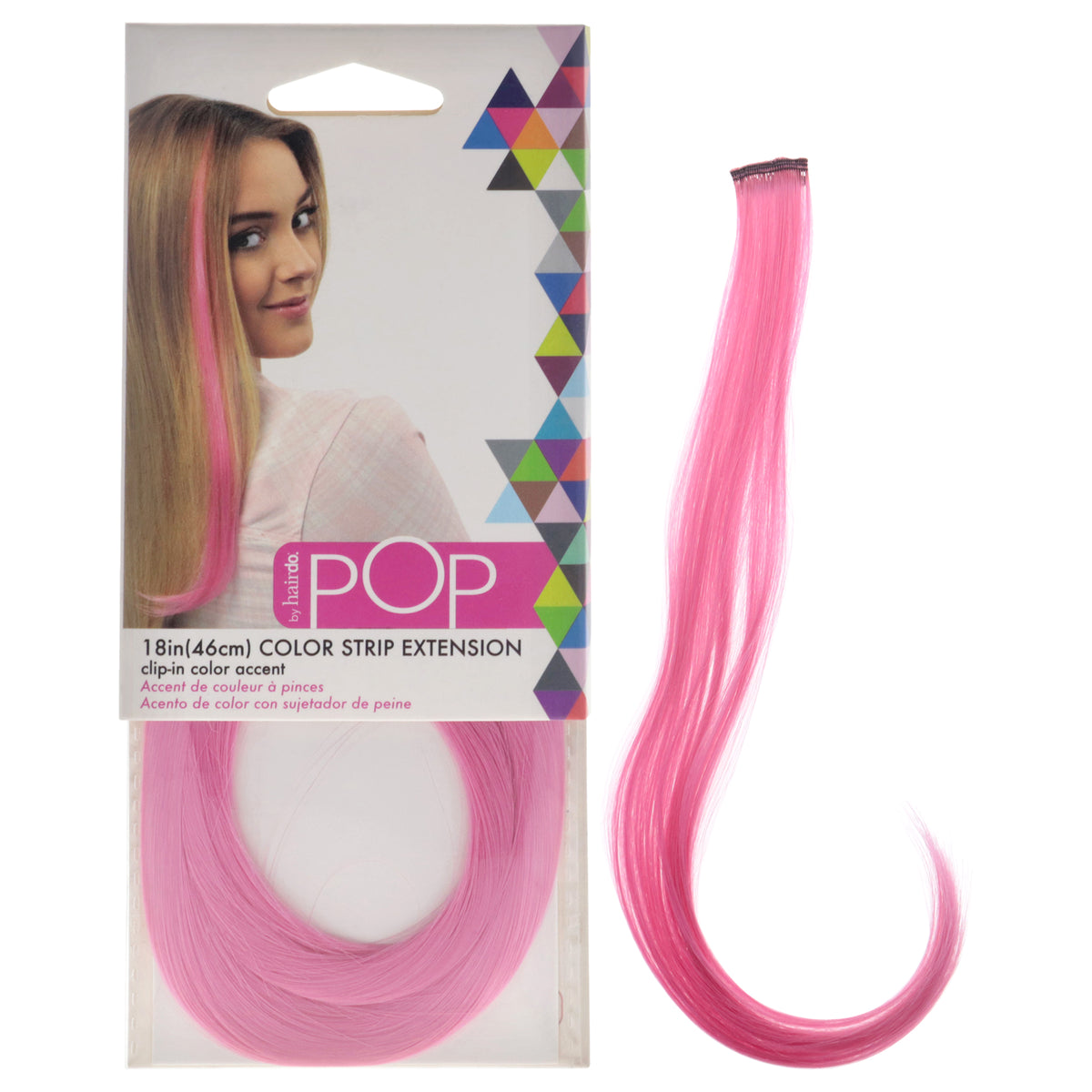 Pop Color Strip Extension - Pink Sprinkles by Hairdo for Women - 18 Inch Hair Extension