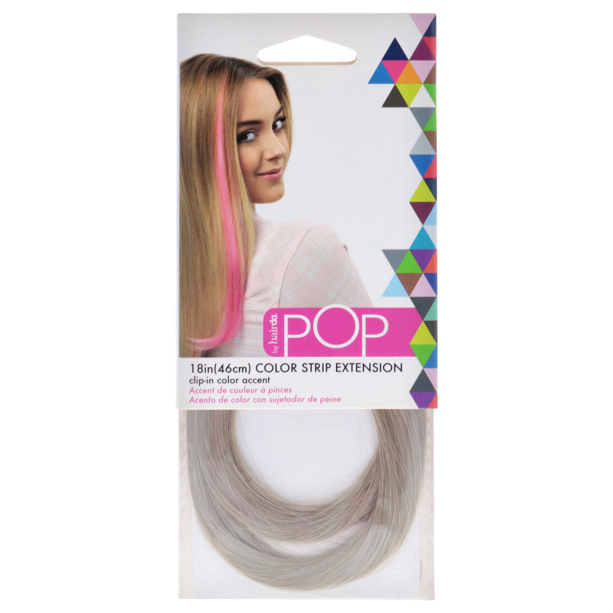 Pop Color Strip Extension - Silver Surprise by Hairdo for Women - 18 Inch Hair Extension