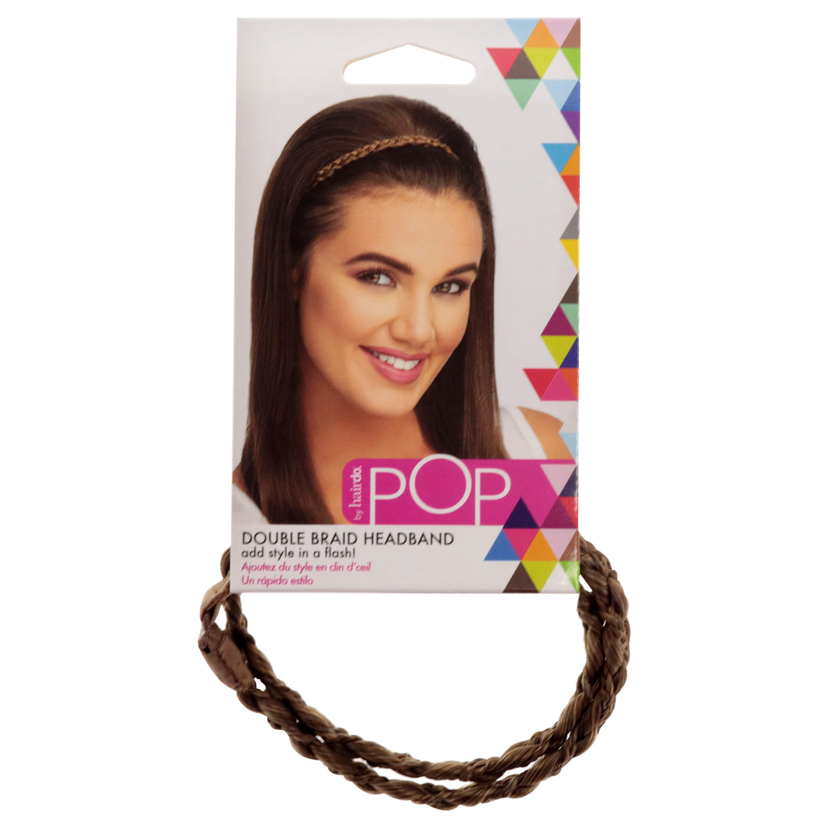 Pop Double Braid Headband - R1416T Buttered Toast by Hairdo for Women - 1 Pc Hair Band
