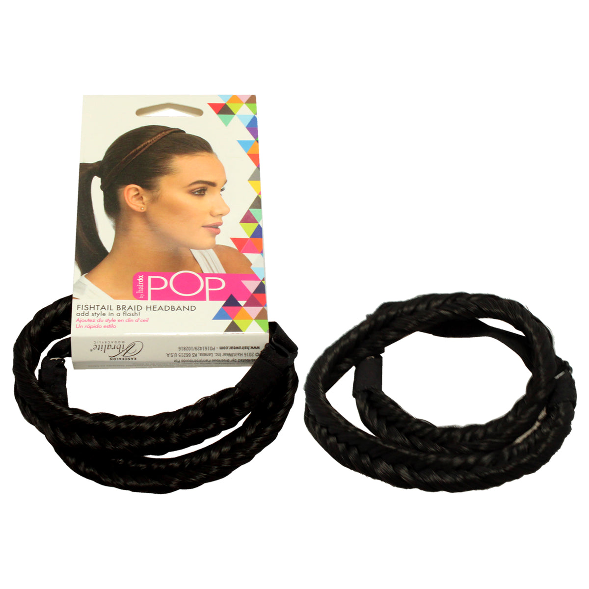 Pop Fishtail Braid Headband - R2 Ebony by Hairdo for Women - 1 Pc Hair Band