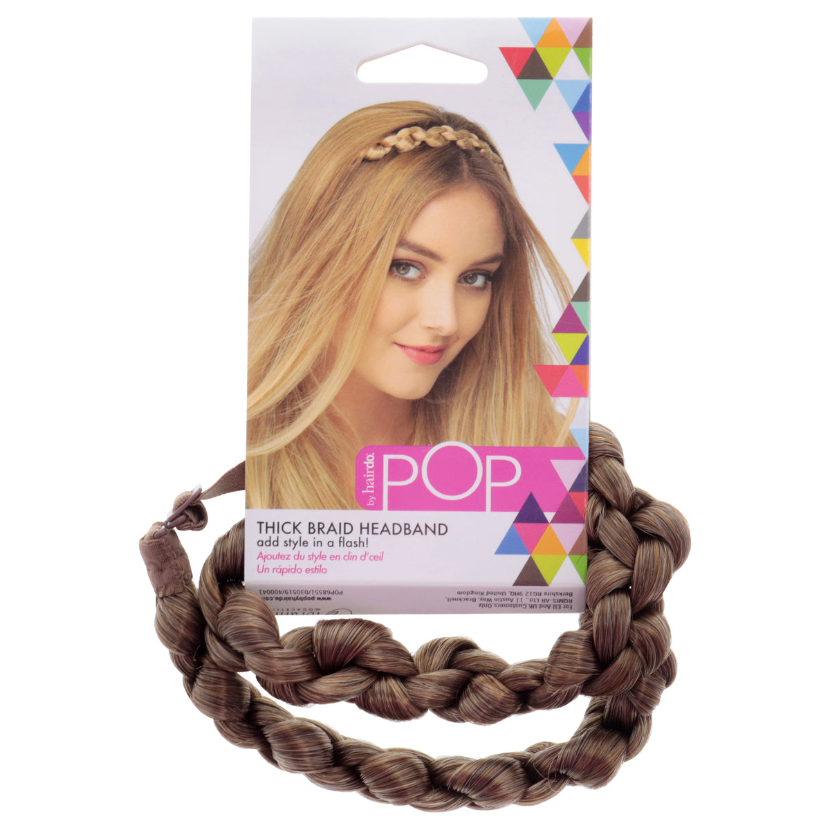 Pop Thick Braid Headband - R1416T Buttered Toast by Hairdo for Women - 1 Pc Hair Band