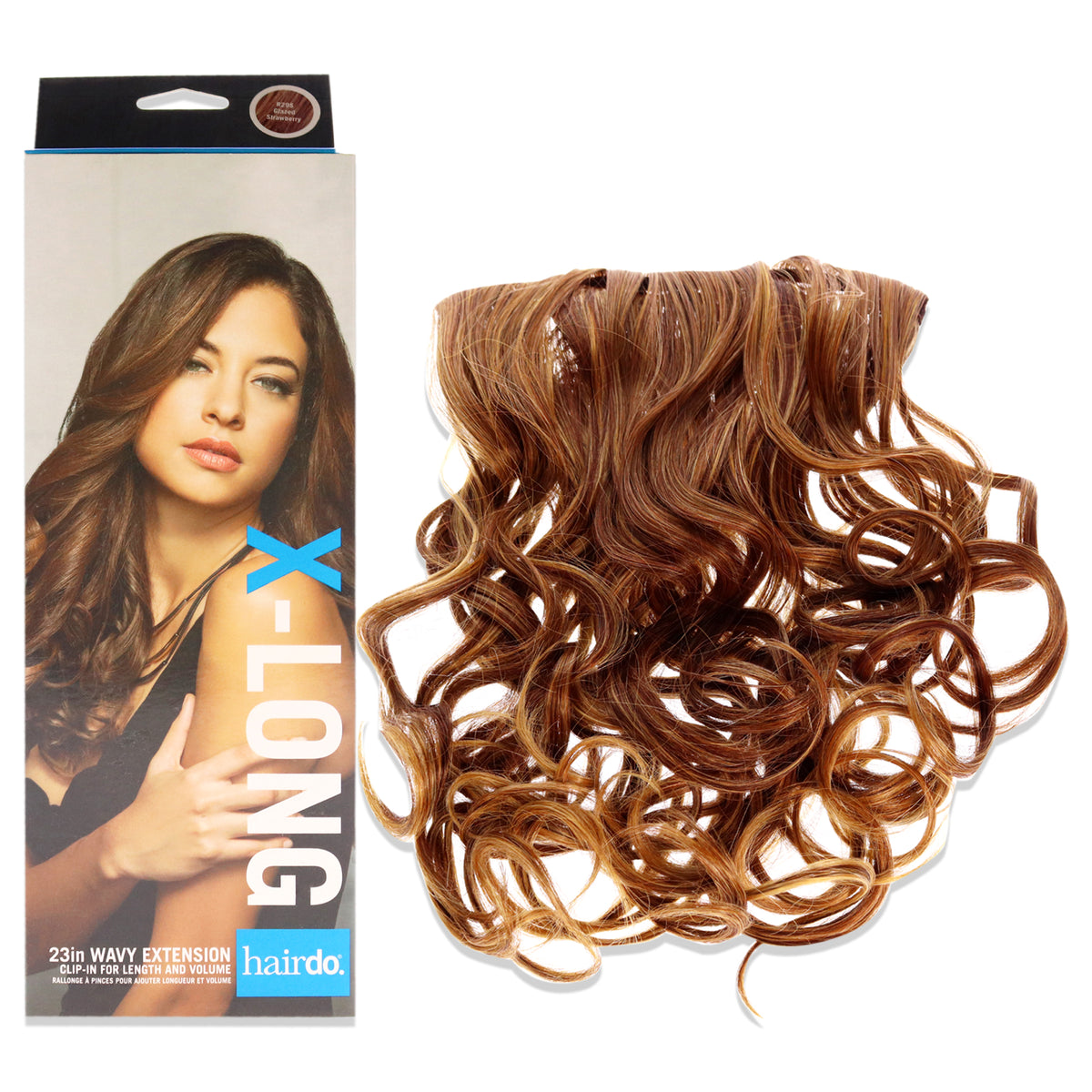 Wavy Extension - R29S Glazed Strawberry by Hairdo for Women - 23 Inch Hair Extension