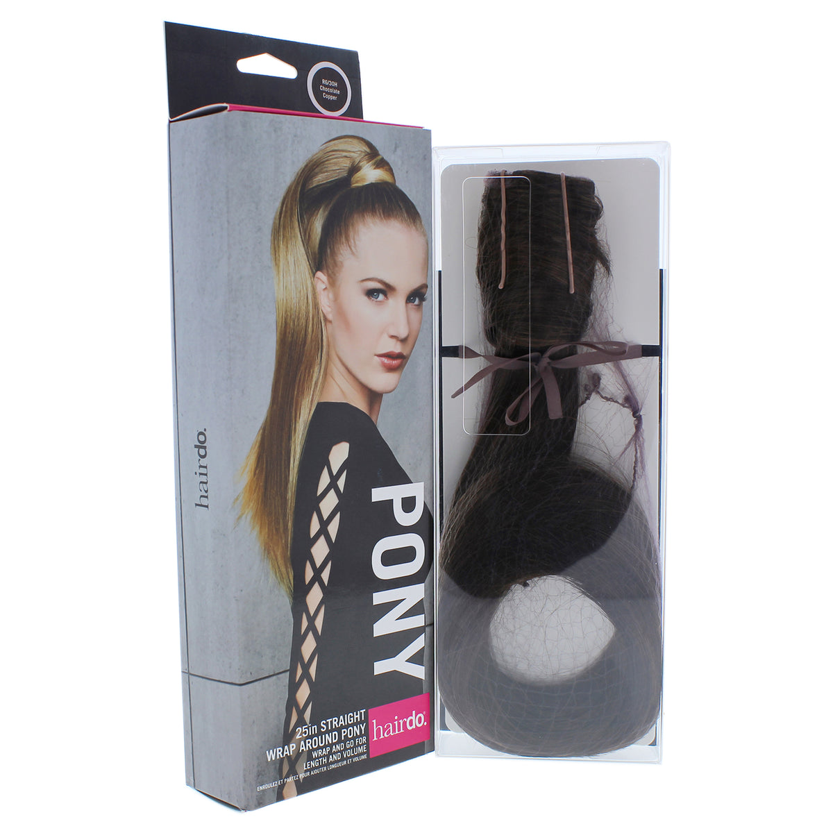 Straight Wrap Around Pony - R6 30H Chocolate Copper by Hairdo for Women - 25 Inch Hair Extension