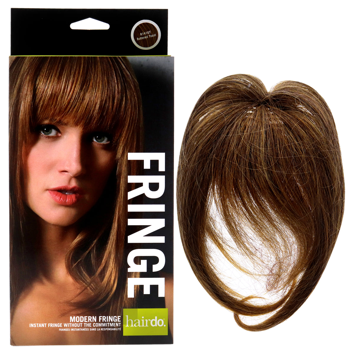 Modern Fringe Clip In Bang - R1416T Buttered Toast by Hairdo for Women - 1 Pc Hair Extension