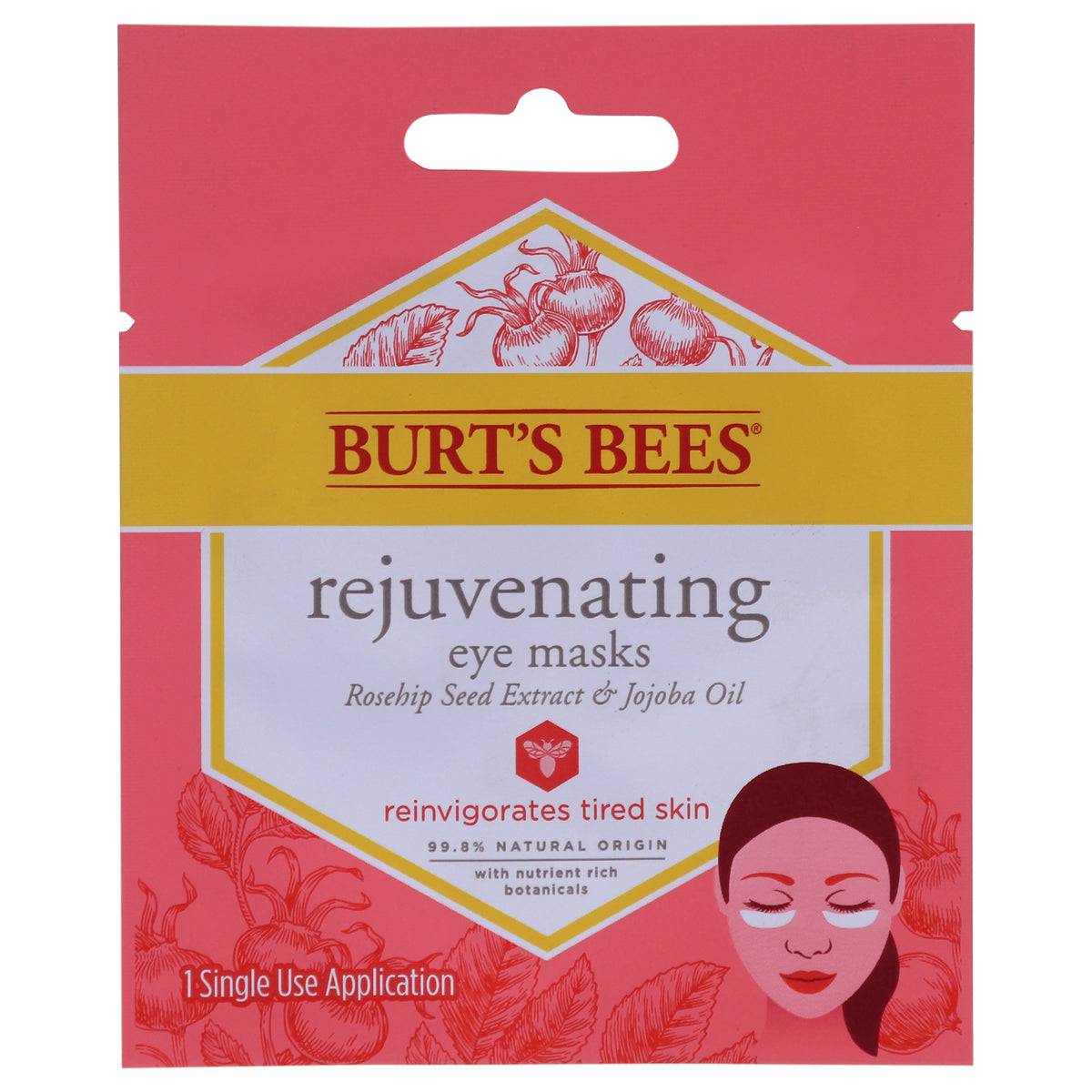 Rejuvenating Eye Mask by Burts Bees for Women - 0.02 oz Eye Mask