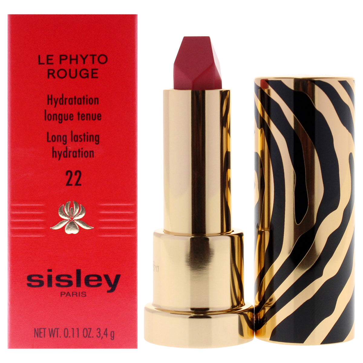 Le Phyto Rouge Lipstick - 22 Rose Paris by Sisley for Women - 0.11 oz Lipstick