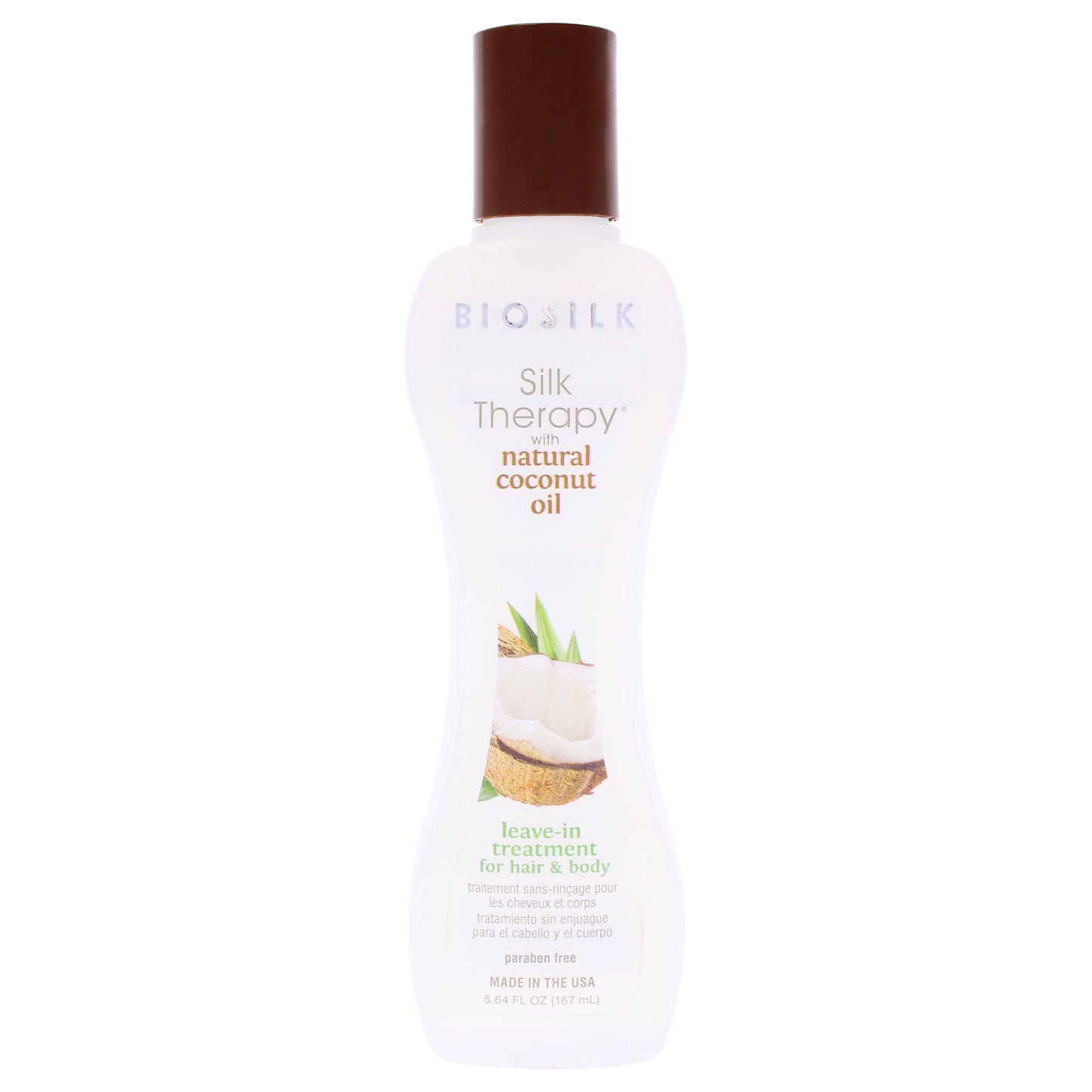 Silk Therapy with Organic Coconut Oil Leave-In Treatment by Biosilk for Unisex - 5.64 oz Treatment