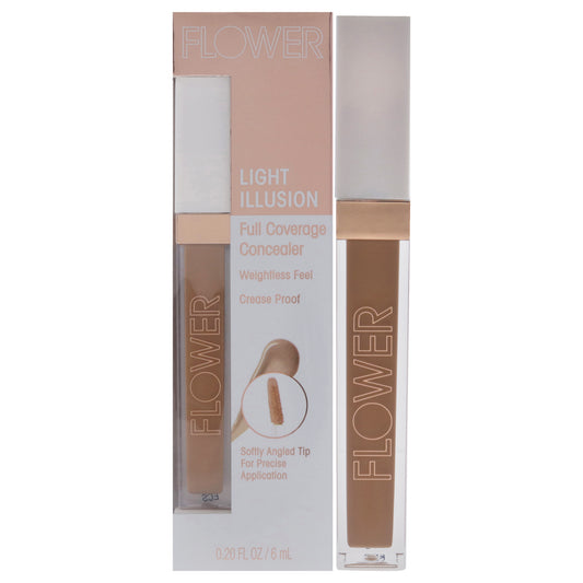 Light Illusion Full Coverage Concealer - D2-3 Deep by Flower Beauty for Women - 0.20 oz Concealer