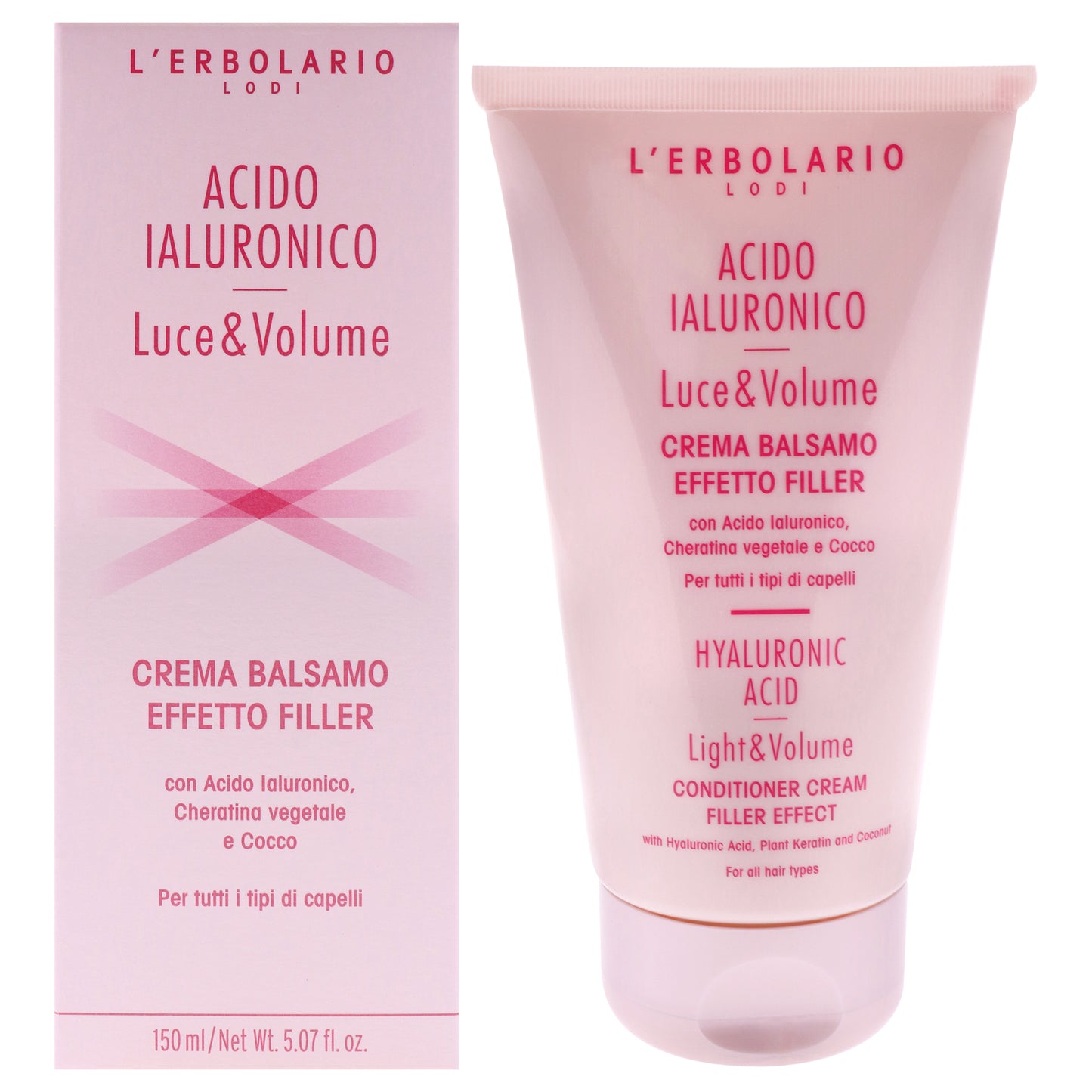 Hyaluronic Acid Light and Volume Conditioner Cream by LErbolario for Unisex - 5.07 oz Conditioner