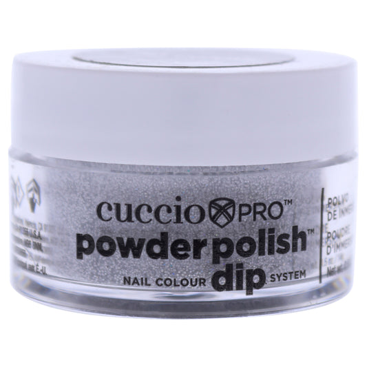 Pro Powder Polish Nail Colour Dip System - Silver with Rainbow Mica by Cuccio Pro for Women - 0.5 oz Nail Powder