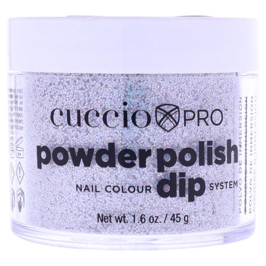 Pro Powder Polish Nail Colour Dip System - Deep Silver Glitter by Cuccio Pro for Women - 1.6 oz Nail Powder