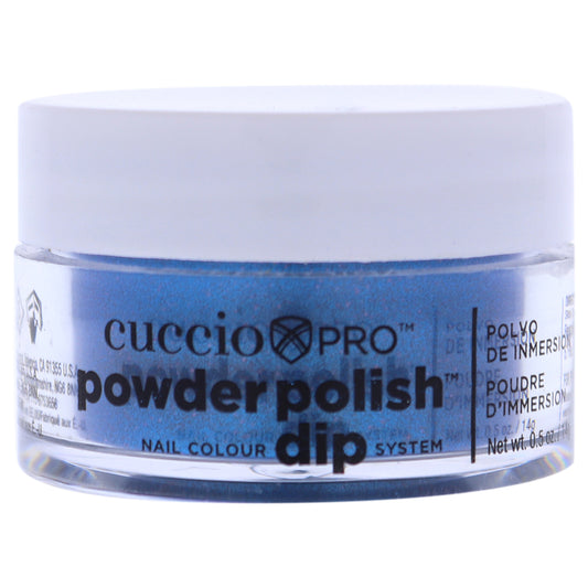 Pro Powder Polish Nail Colour Dip System - Blue With Pink Glitter by Cuccio Pro for Women - 0.5 oz Nail Powder