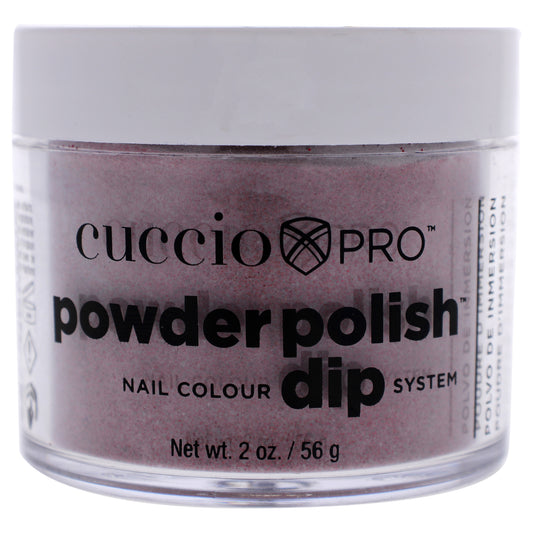 Pro Powder Polish Nail Colour Dip System - Dark Red Glitter by Cuccio Pro for Women - 1.6 oz Nail Powder