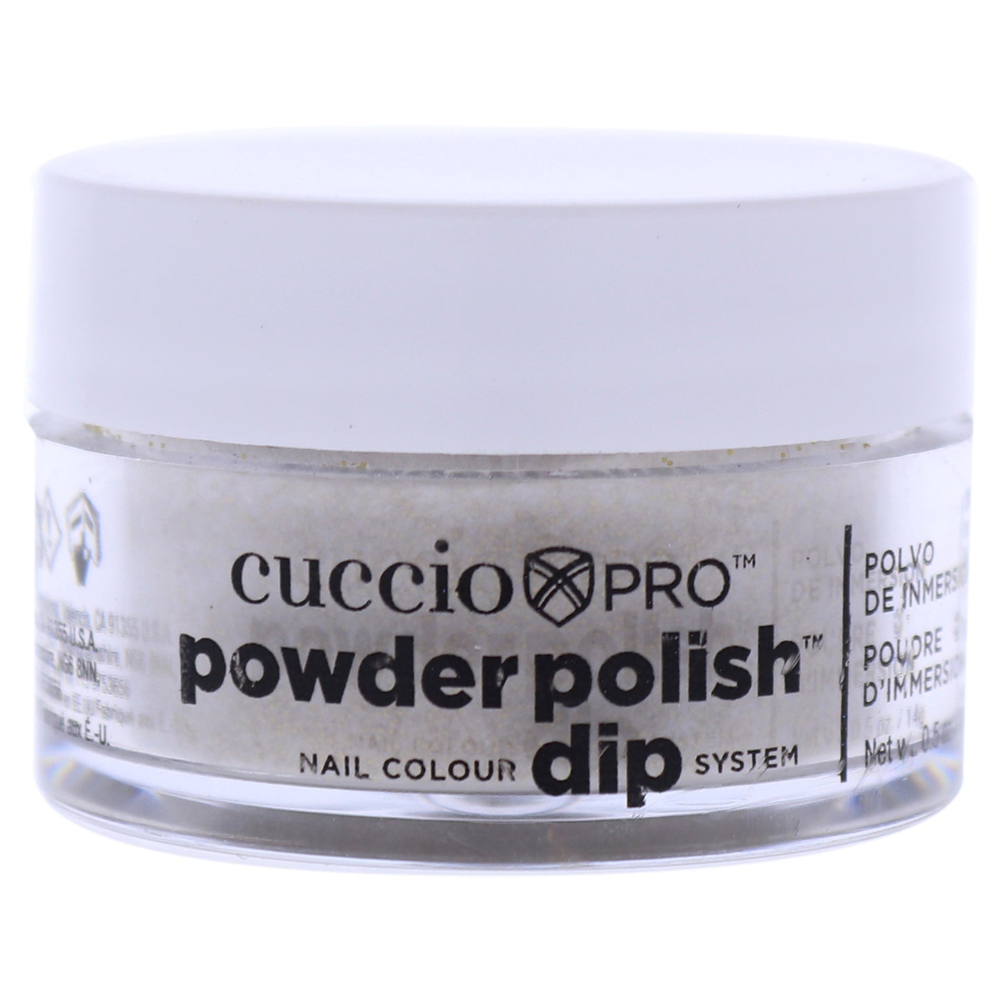 Pro Powder Polish Nail Colour Dip System - Gold With Rimbow Mica by Cuccio Pro for Women - 0.5 oz Nail Powder