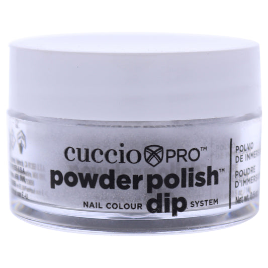 Pro Powder Polish Nail Colour Dip System - Platinum Silver Glitter by Cuccio Pro for Women - 0.5 oz Nail Powder