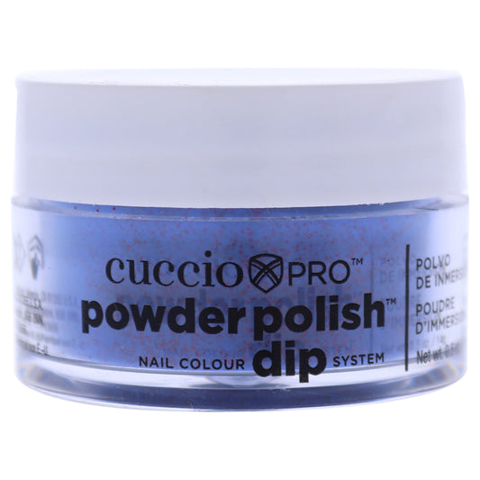 Pro Powder Polish Nail Colour Dip System - Purple With Red Glitter by Cuccio Pro for Women - 0.5 oz Nail Powder