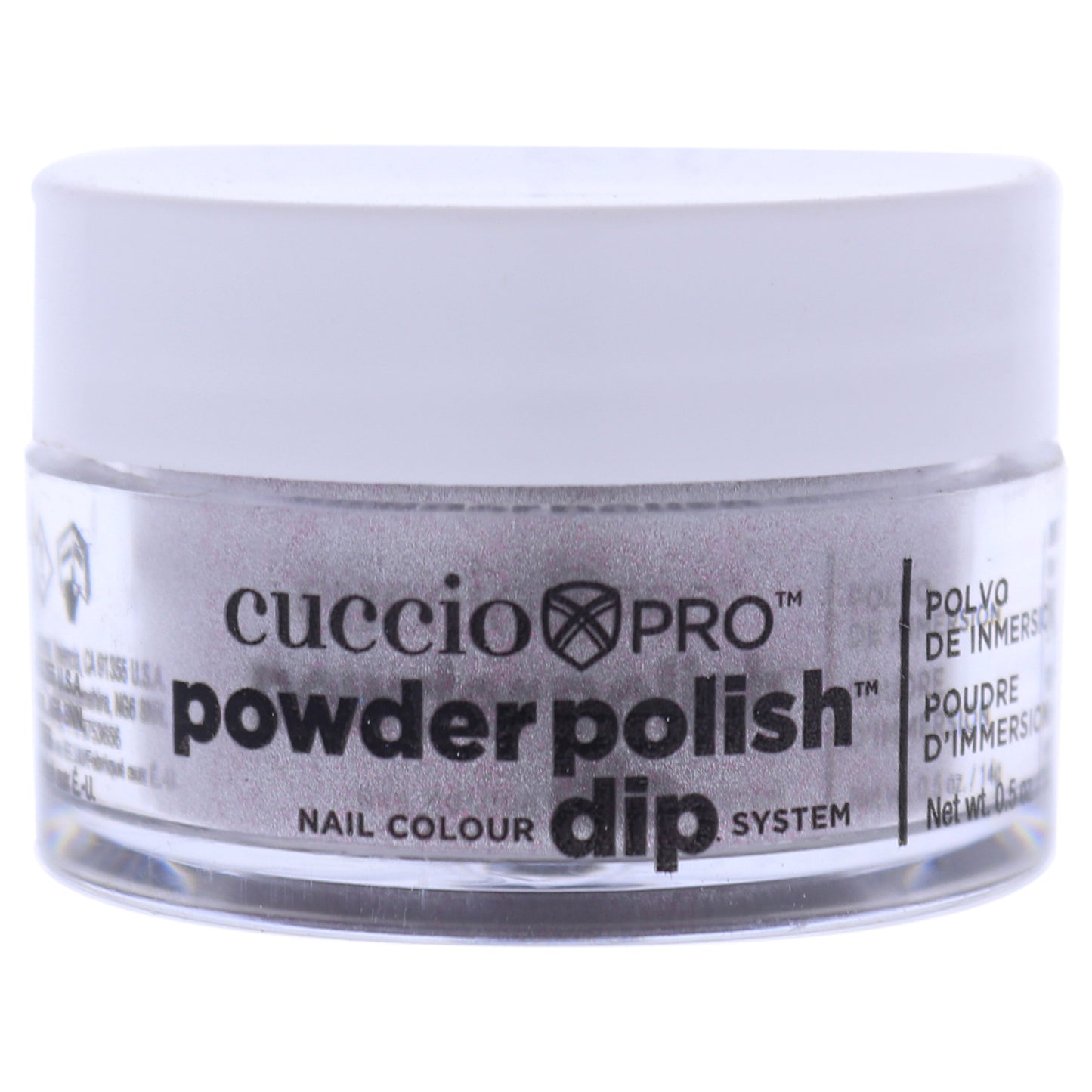 Pro Powder Polish Nail Colour Dip System - Silver With Baby Pink Glitter by Cuccio Pro for Women - 0.5 oz Nail Powder