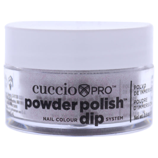 Pro Powder Polish Nail Colour Dip System - Silver With Baby Pink Glitter by Cuccio Pro for Women - 0.5 oz Nail Powder
