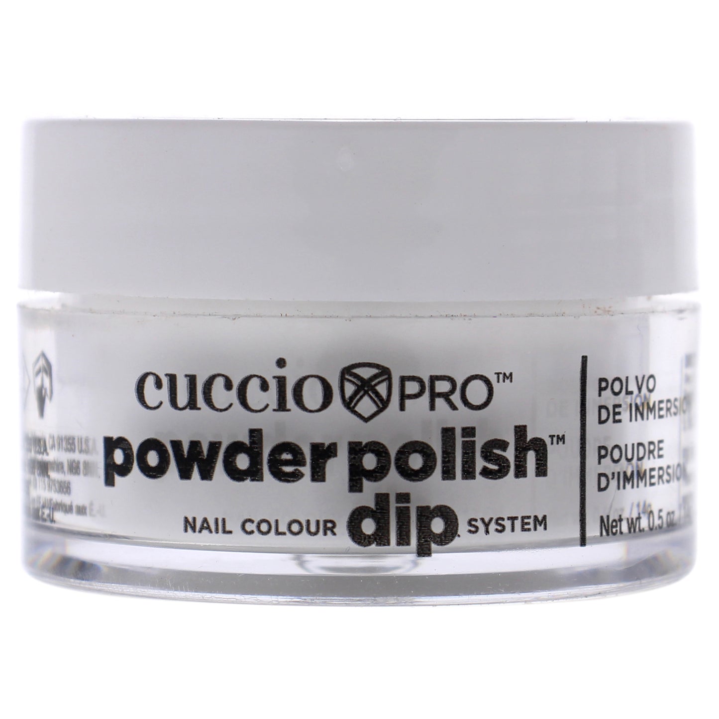 Pro Powder Polish Nail Colour Dip System - White With Silver Mica by Cuccio Pro for Women - 0.5 oz Nail Powder