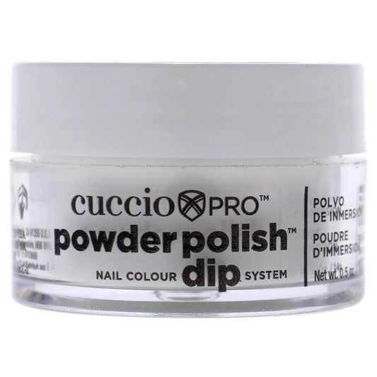Pro Powder Polish Nail Colour Dip System - White With Silver Mica by Cuccio Pro for Women - 0.5 oz Nail Powder