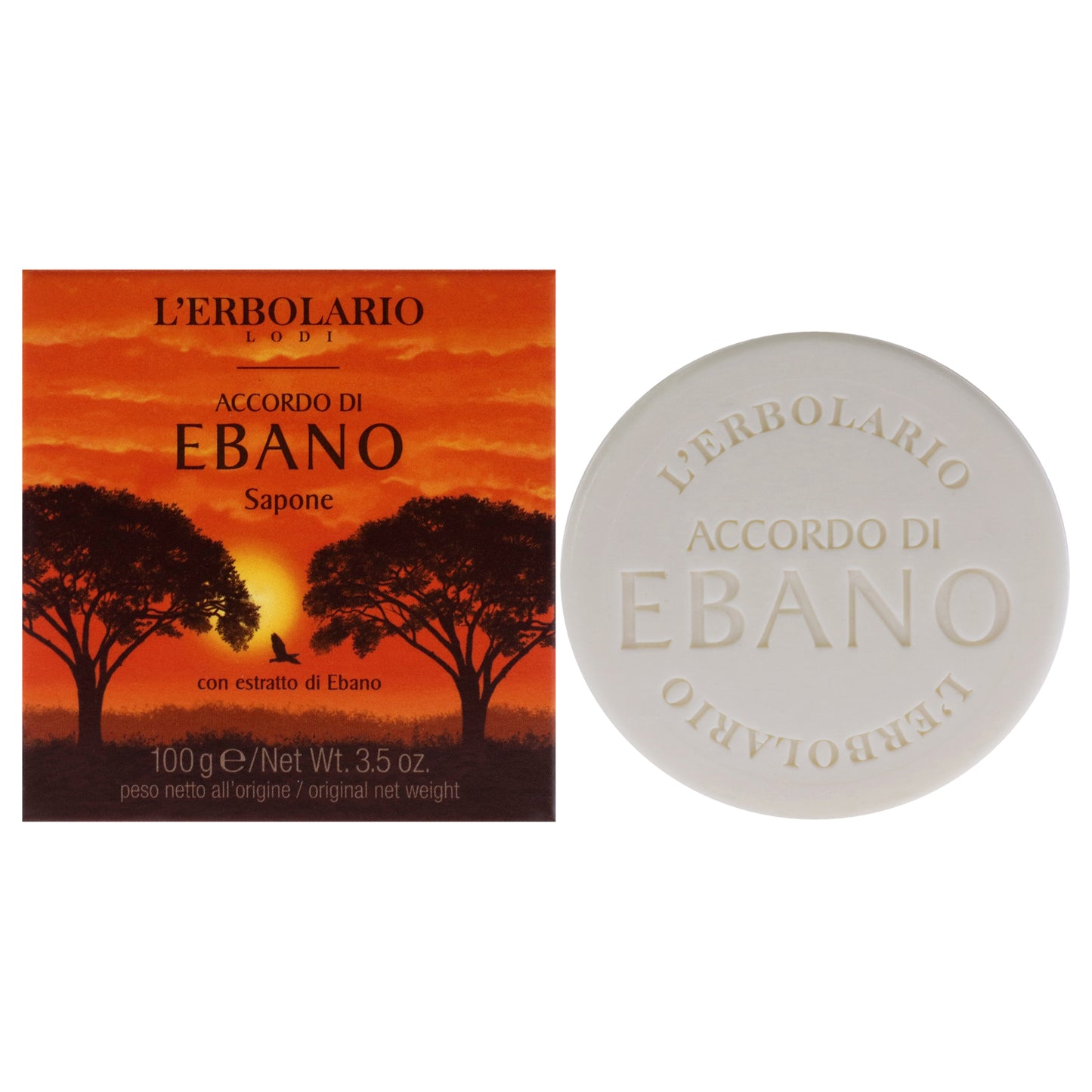 Soap -Notes of Ebony Soap by LErbolario for Unisex - 3.5 oz Soap