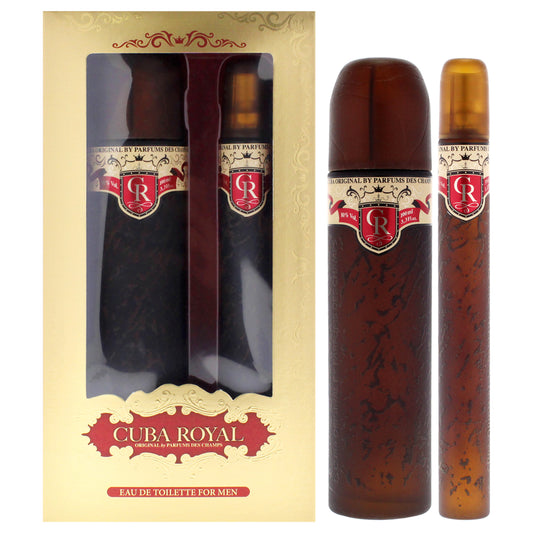 Cuba Royal by Cuba for Men - 2 Pc Gift Set 3.3oz EDT Spray, 1.17oz EDT Spray