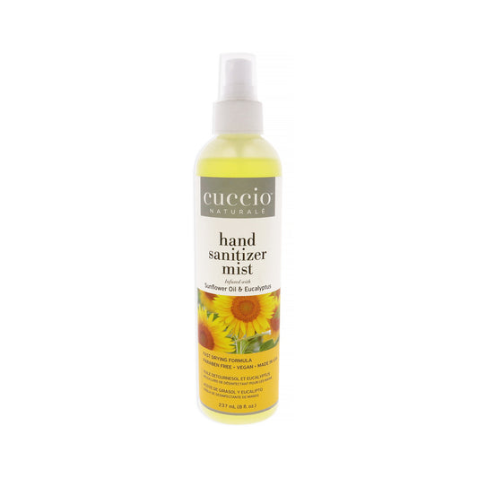 Hand Sanitizer Mist - Sunflower Oil and Eucalyptus by Cuccio Naturale for Unisex - 8 oz Hand Sanitizer