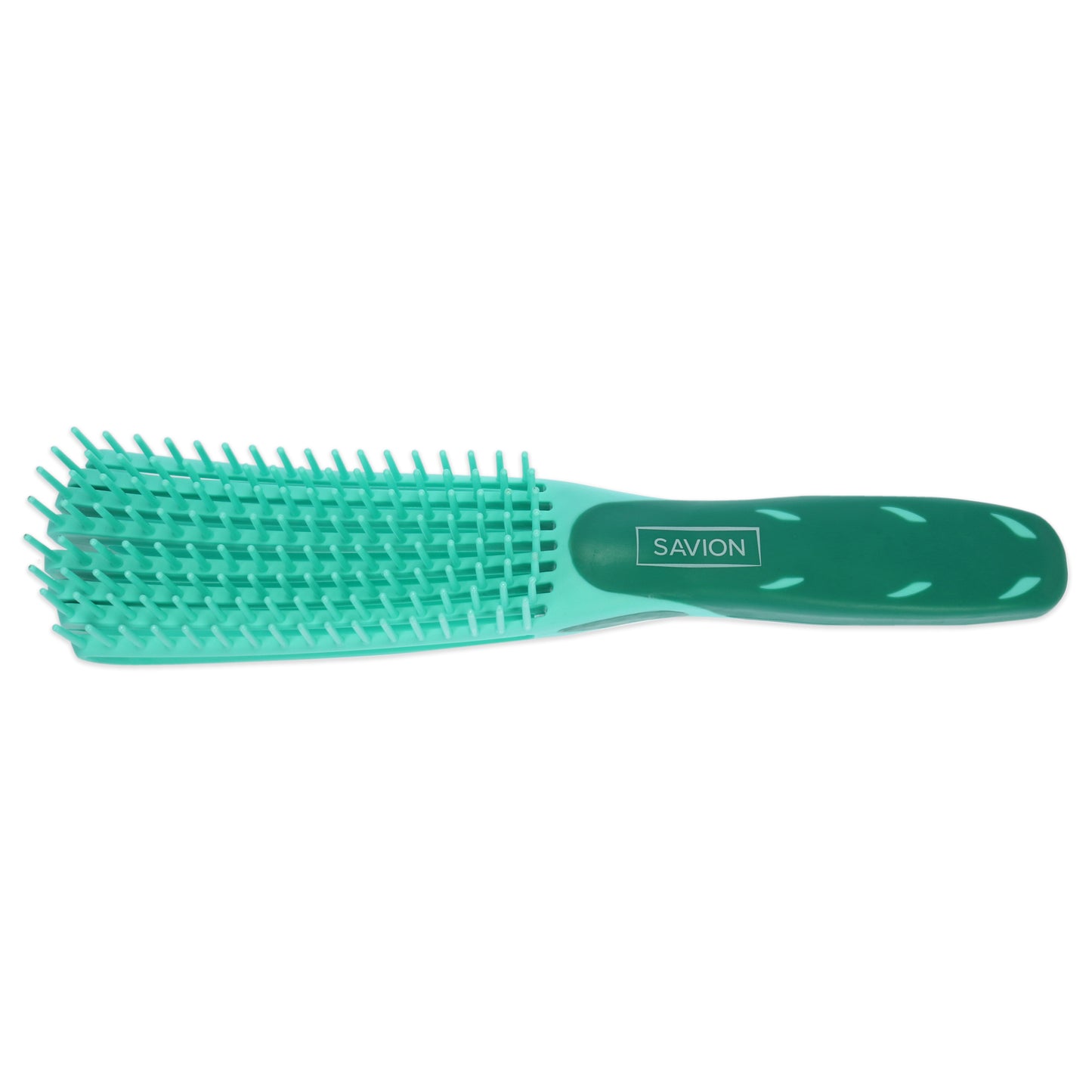 Detangling Curly Hair Brush - Turquoise by Savion for Women - 1 Pc Hair Brush