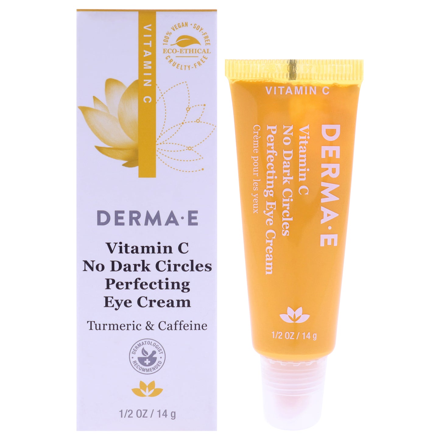 Vitamin C No Dark Circles Perfecting Eye Cream by Derma-E for Unisex - 0.5 oz Cream